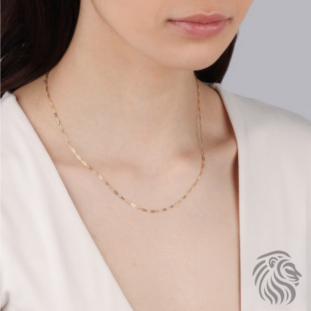 Złoty łańcuszek anker long 1 mm – delikatna elegancja