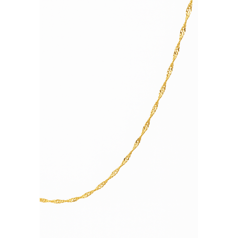 Subtelny łańcuszek singapur 585 14 karat 1mm