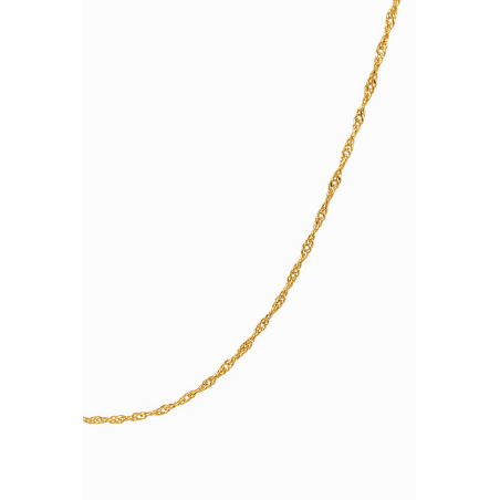 Elegancki złoty łańcuszek singapur 375 9 karat 1mm
